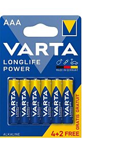 Baterie Varta LongLife Power AAA R3 1,5V alcalina set 6 buc.