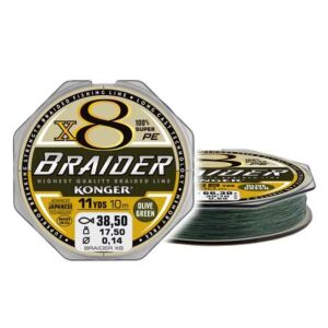 Fir Textil Konger Braider X8 0.04mm 4.05kg 150m Olive Green