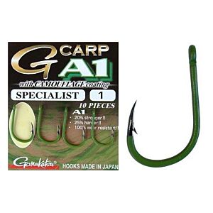 Carlige Gamakatsu A1 Carp Green Specialist Nr.1 10buc/plic