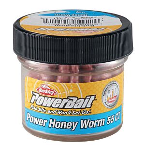Berkley power Honey Worms 2.5cm 55/pac Bubblegum -Garlic Flavour