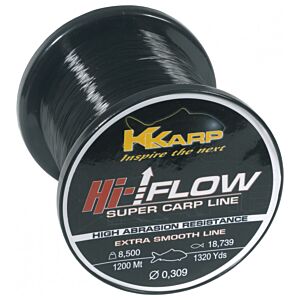 Fir Monofilament K-Karp Hi-Flow 1200m 0.255mm 5.8kg