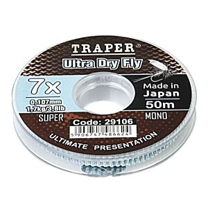 Fir Monofilament Fluoro Coated Traper Ultra Dry Fly 50m 0.096mm 1.4kg