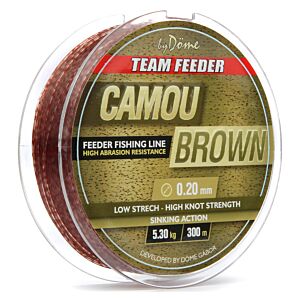 Fir Monofilament Team Feeder By Dome Gabor Camou Brown 300m 0.20mm 5.30kg