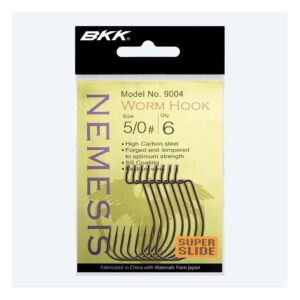 Carlige Offset BKK Nemesis Worm Hook Super Slide Nr. 5/0 6buc/pac