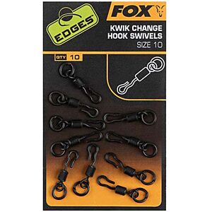 Vartej cu Agrafa Rapida si Anou Fox Edges Kwik Change Hook Swivel, nr.10