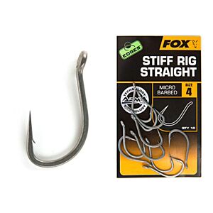 Carlige Fox Edges Armapoint Stiff Rig Straight 10buc/plic