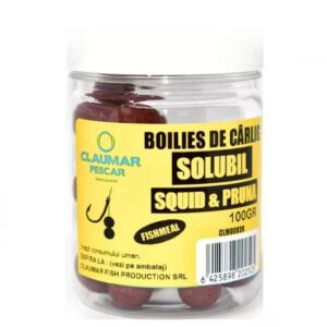 Boilies Claumar Fishmeal De Carlig Solubile Squid & Pruna 100gr