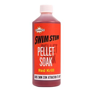 Atractant Dynamite Baits Swim Stim Pellet Soak Red Krill 500ml
