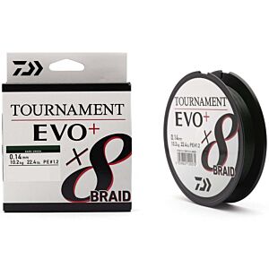 Fir textil Daiwa Tournament 8X Braid EVO+ Green 0.10mm/6.7kg/135m