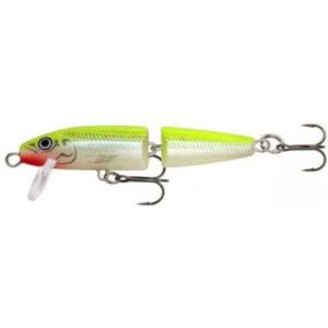 Vobler Rapala Jointed 7cm/4g Silver Fluorescent Chartreuse