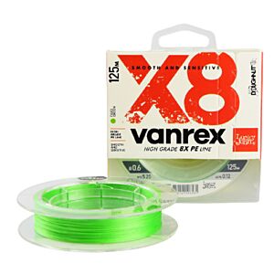 Fir Impletit Lucky John Vanrex X8 Fluo Green 125m 0.16mm 7.50kg