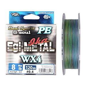 Fir Textil YGK  G-Soul PE Egi-Metal WX4 120m 0.12mm 10lb #0.5